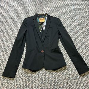 TED BAKER WOMENS BLACK BLAZER JACKET SINGLE BUTTON 1, Size small